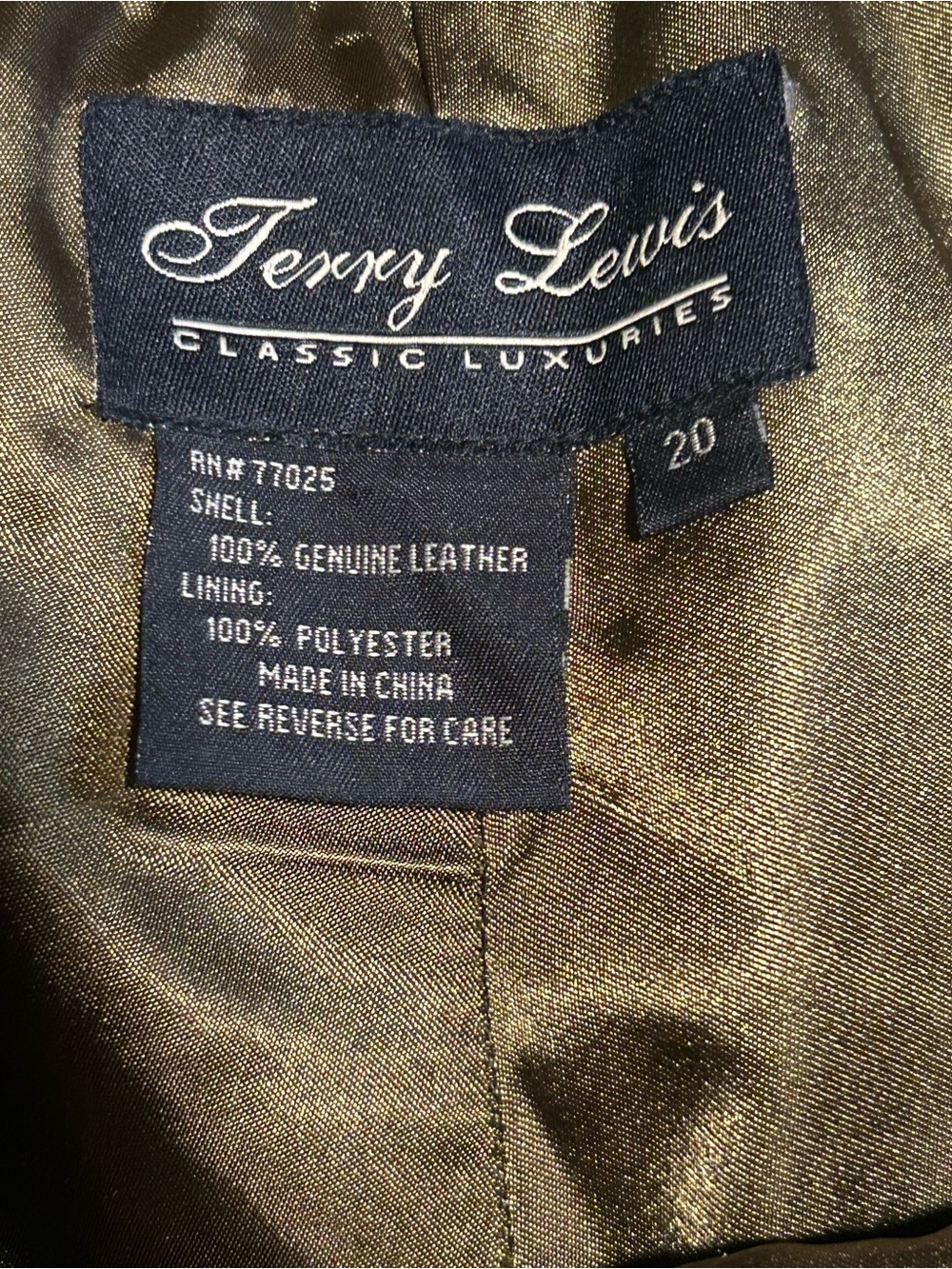 Terry Lewis  Green Genuine Leather Pants Size 20 - Picture 6 of 6